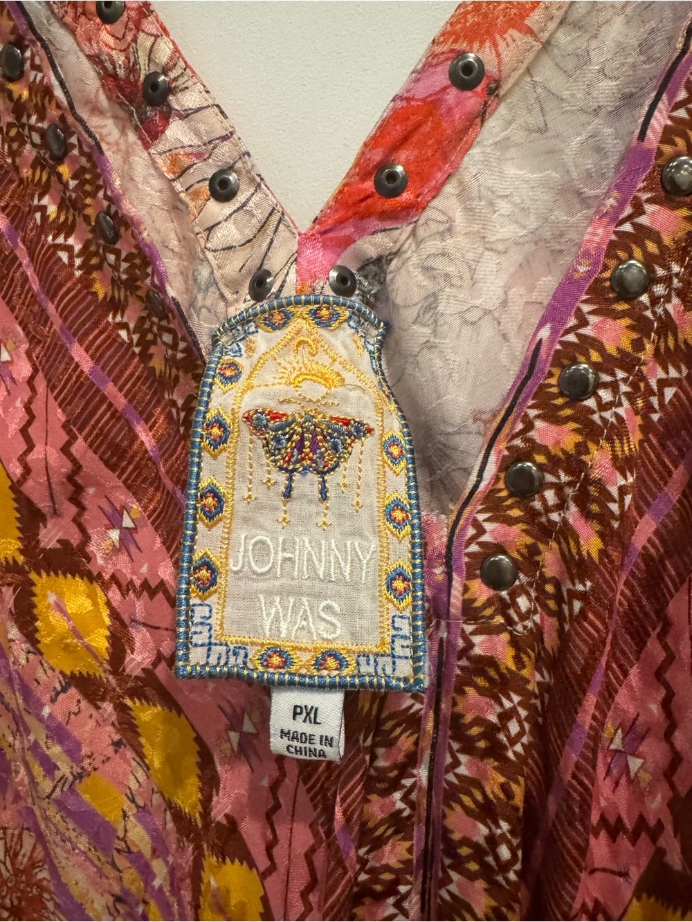 Johnny Was Sleeveless Floral Maxi Dress in Pink, Yellow and Purple - Picture 3 of 4